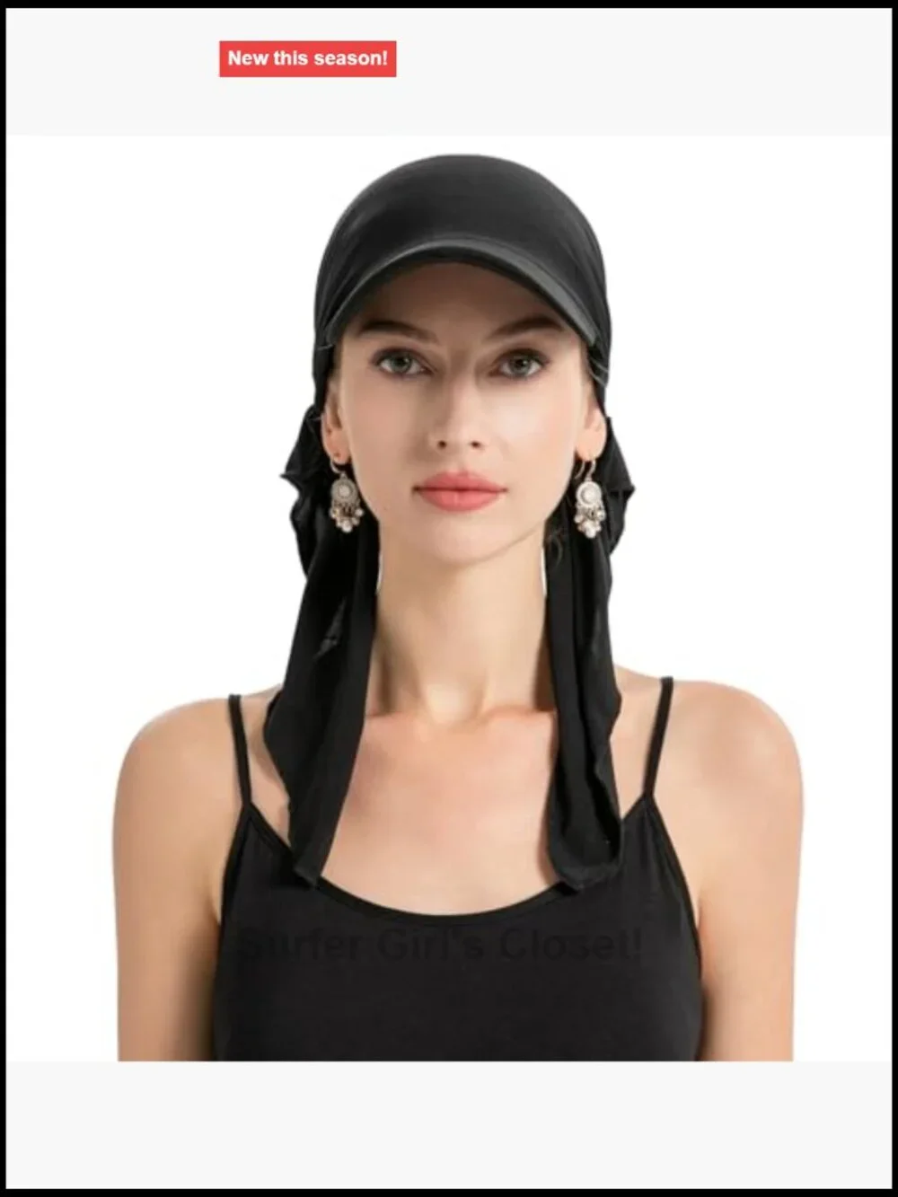 Pre Tied Chemo Headwrap Skull Cap Brim Visor Sun Protection Lightweight